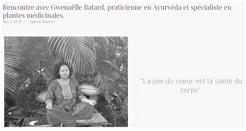portrait gwenaelle batard ayurveda