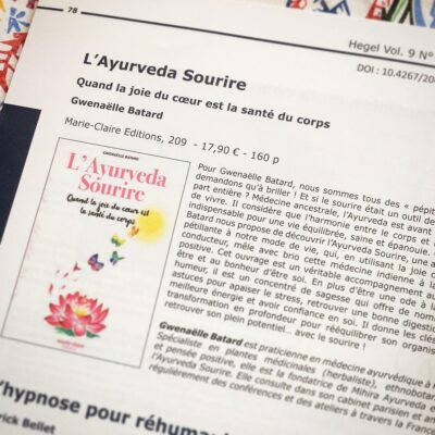 l'ayurveda sourire le livre de gwenaelle batard dans revue medicale hegel